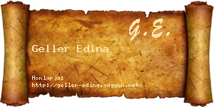 Geller Edina névjegykártya