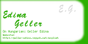 edina geller business card